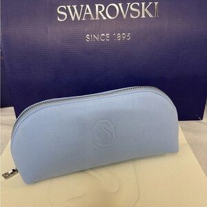 Swarovski Powder Blue Cosmetic Pouch NWOT